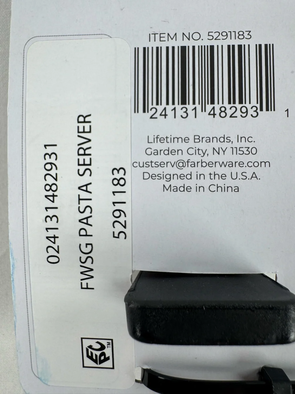 Farberware Black Nylon Slotted Pasta Server